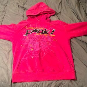 Small pink spider hoodie ￼
